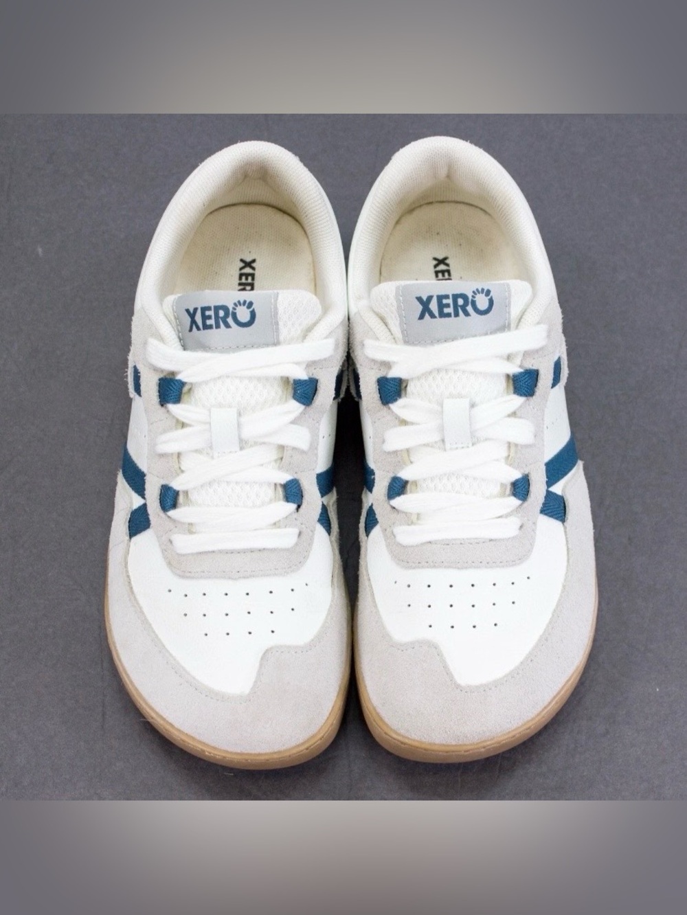 Xero Kelso Women US 8 Gray White Blue Barefoot Minimalist Gum Soles Casual Shoes - Picture 7 of 11